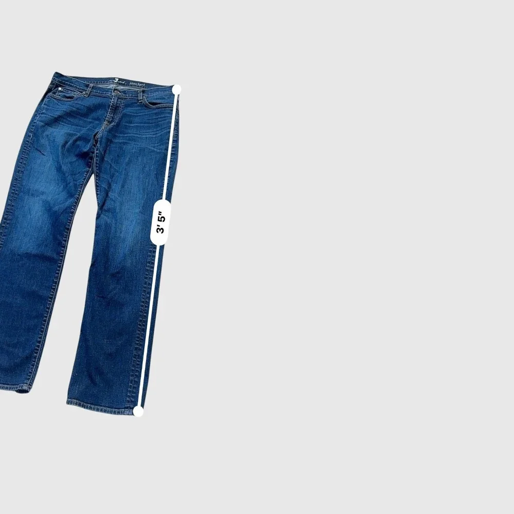 7 For All Mankind Standard Straight Leg Jeans Men's 36x30 Medium Blue Wash